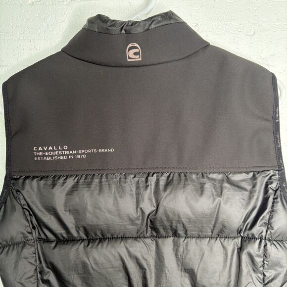 Cavallo Gella Long Padded Vest Black 6 Equestrian Chic Quiet Luxury Athleisure - Picture 7 of 13